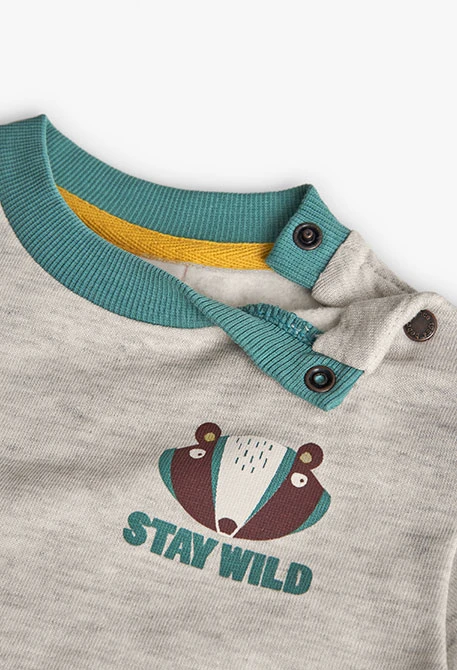 Beige Baby-Sweatshirt aus Frottee