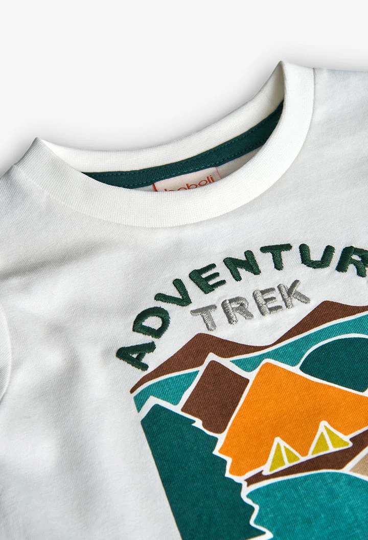 Jungen T-Shirt aus weißem Jersey