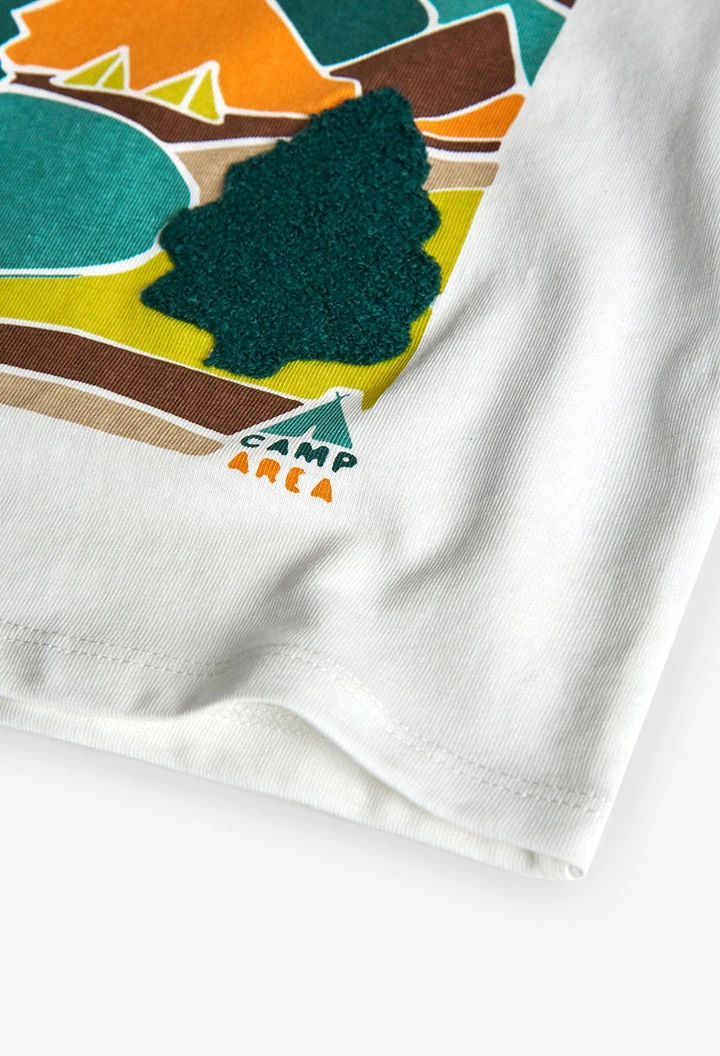 Jungen T-Shirt aus weißem Jersey