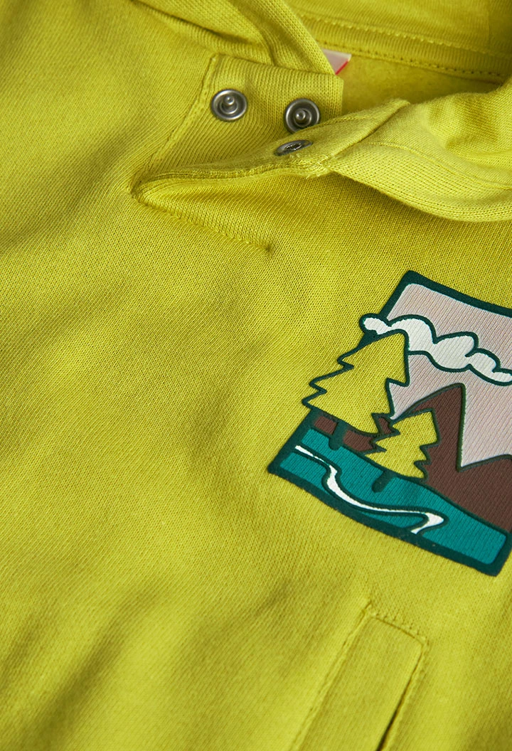 Grüner Baumwollpullover für Jungen