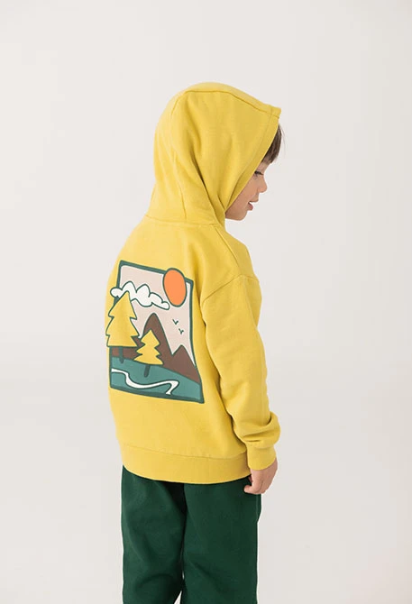 Sweat-shirt garçon en coton vert