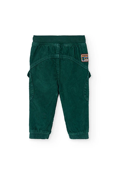 Pantaló nen pana verd fosc