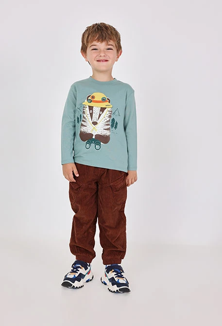 Pantalón niño de pana marrón