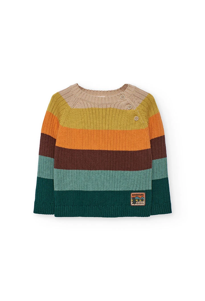 Multicoloured striped boy´s jumper
