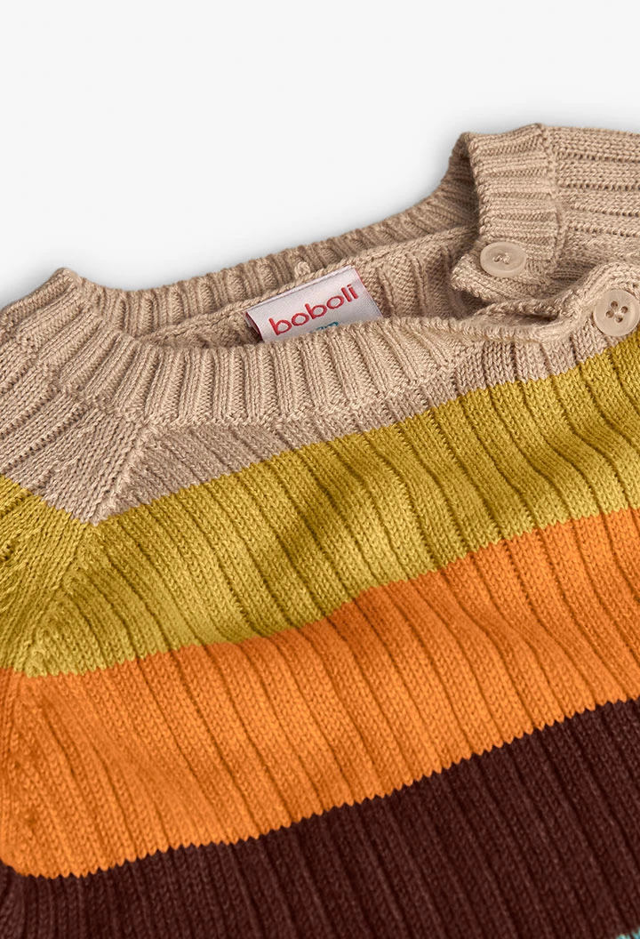 Camisola para menino com riscas multicolor