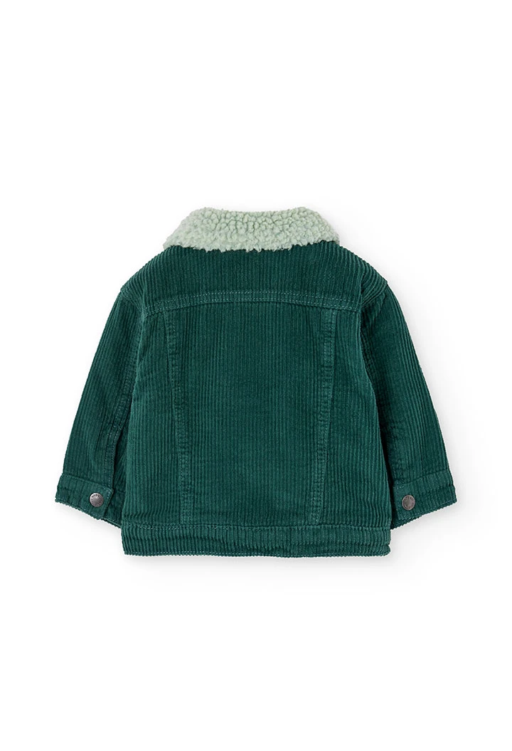 Green corduroy jacket for boy