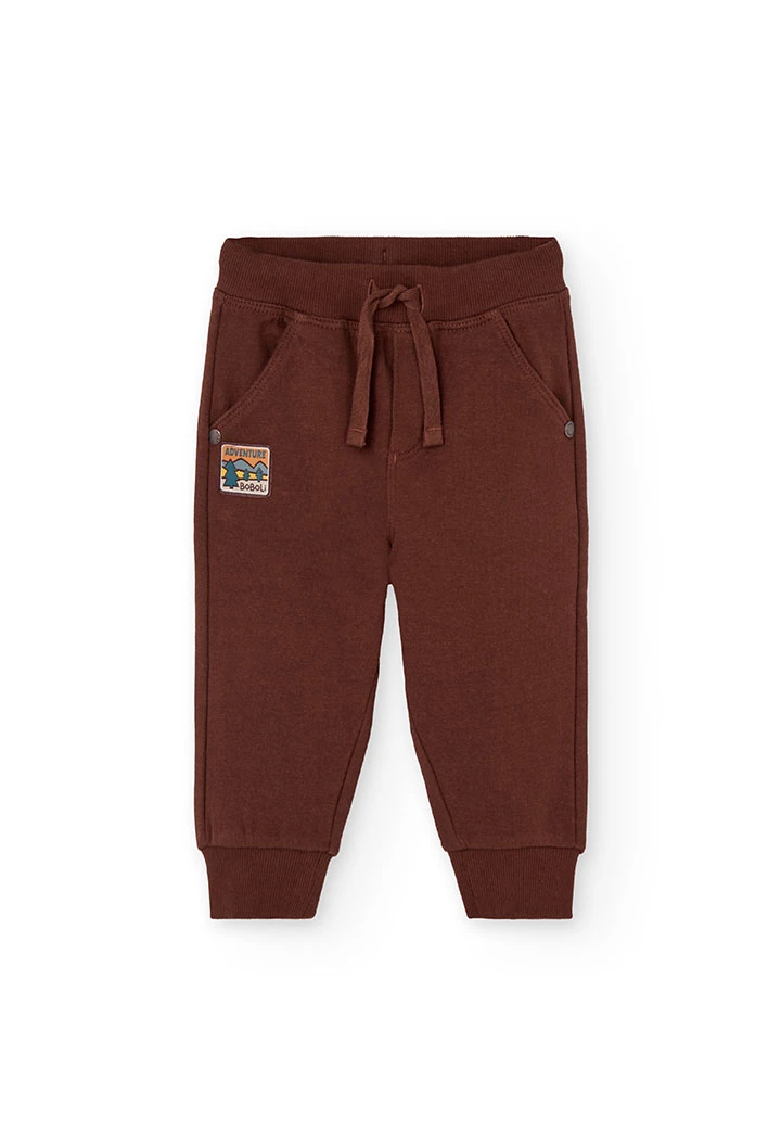 Conjunto niño de felpa beige