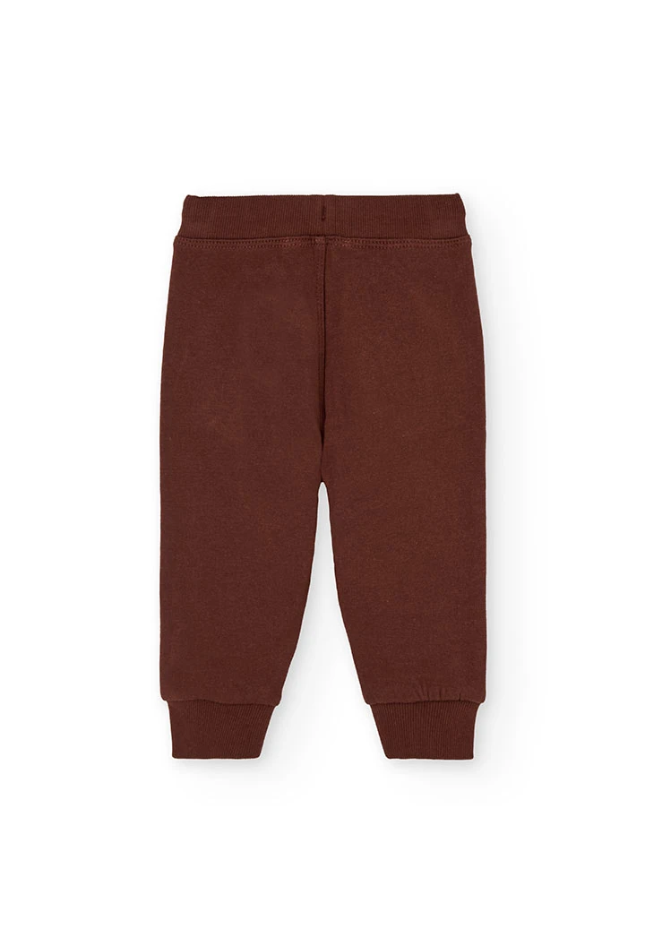 Beige fleece set for boy.