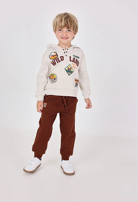 Completo bambino in pelfa beige