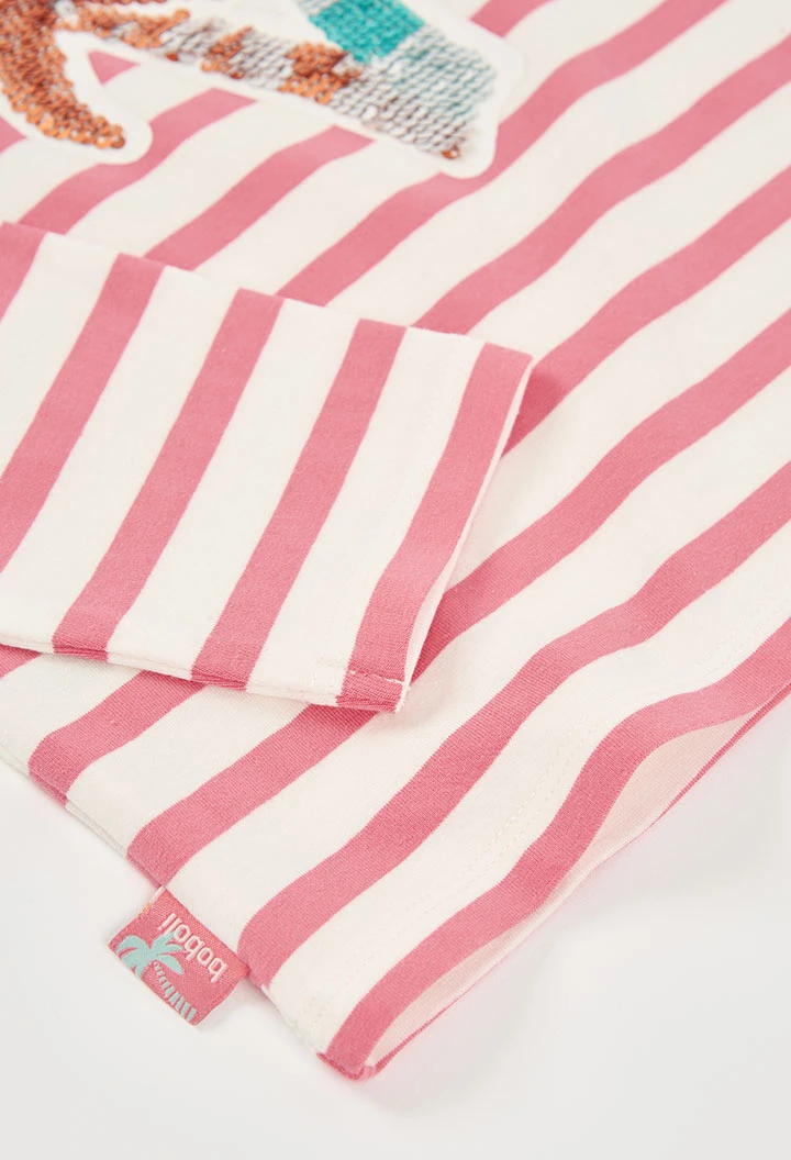 Maglietta bambina cotone righe