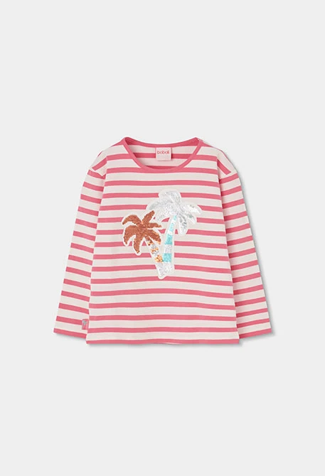 Girl?s striped cotton T-shirt
