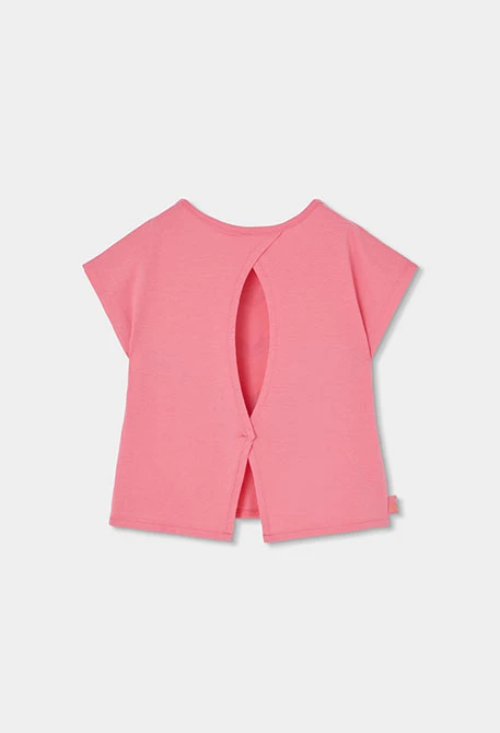 Maglietta bambina rosa a maglia