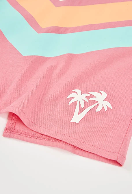 Maglietta bambina rosa a maglia