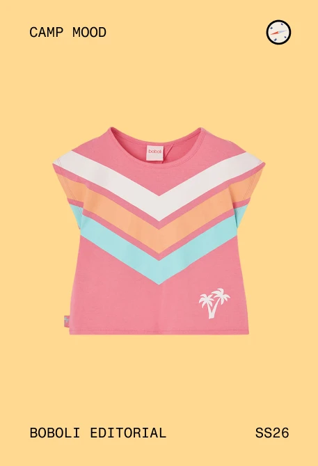 Mädchen T-Shirt aus rosa Jersey.