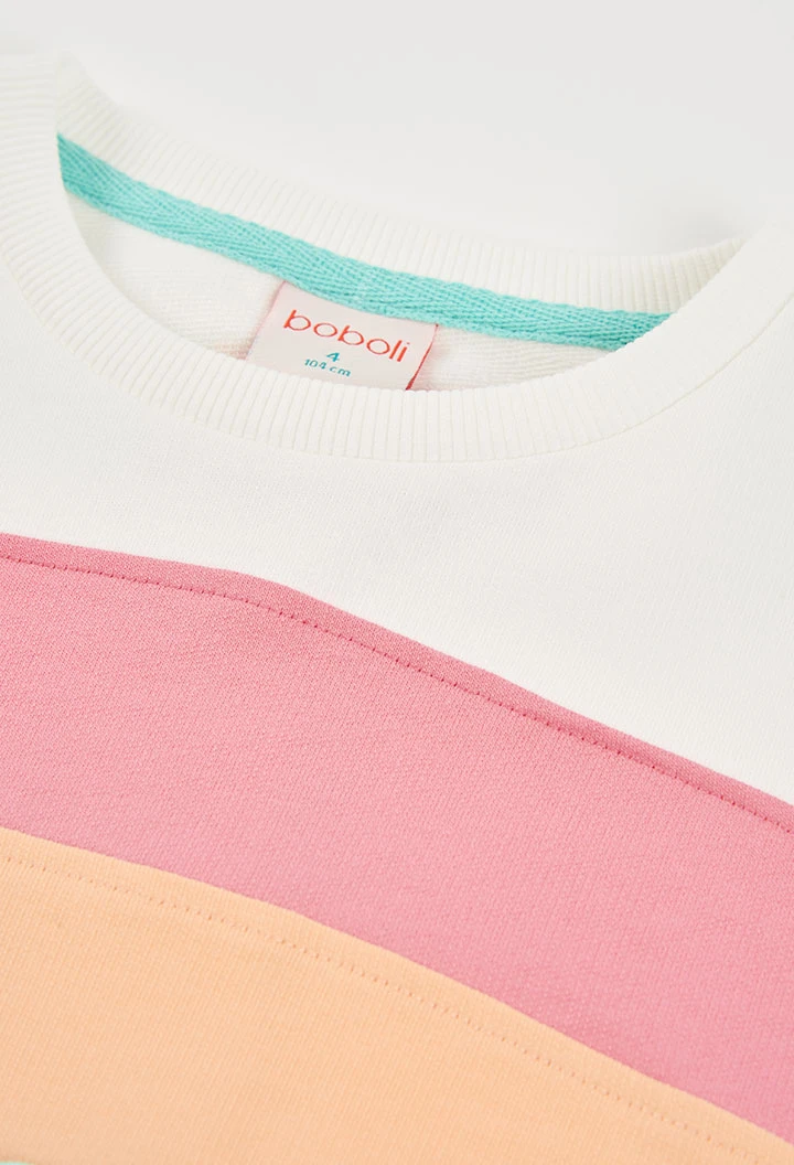 Weiße Baumwollsweatshirt für Mädchen