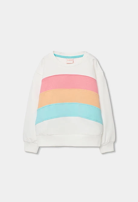 Sweatshirt de menina algodão branca