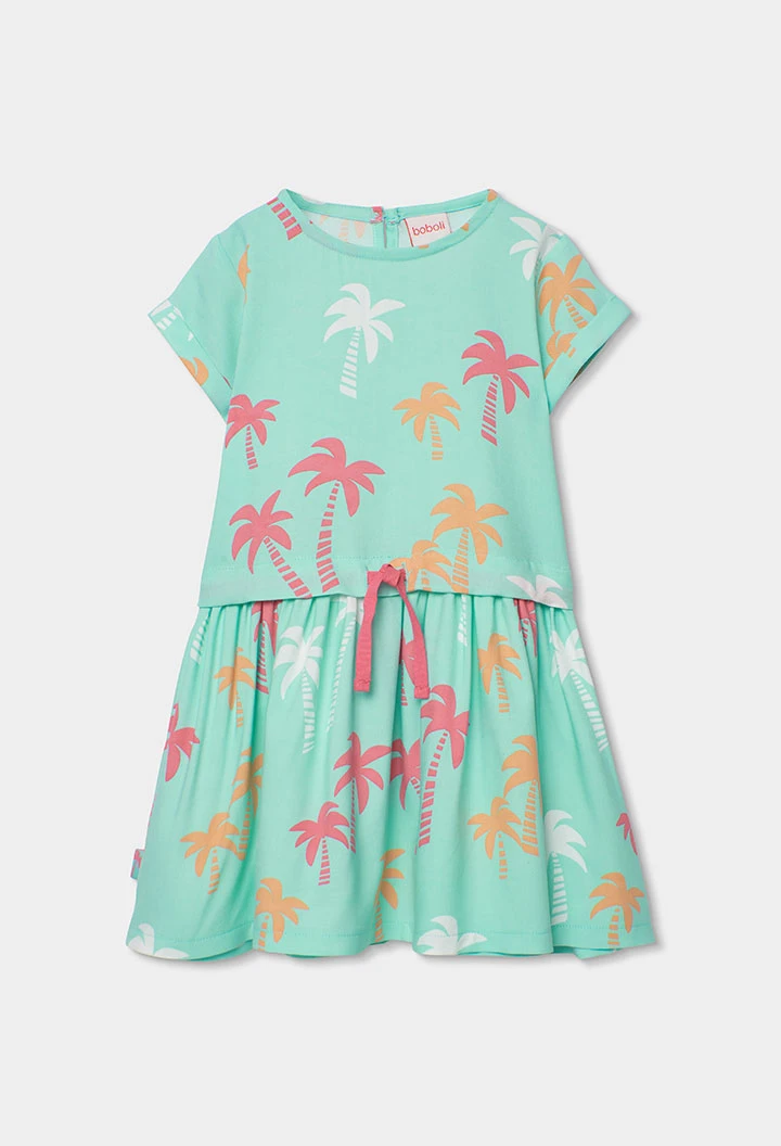 Vestido estampado palmeras