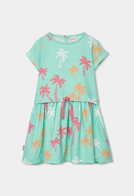 Vestido estampado palmeras