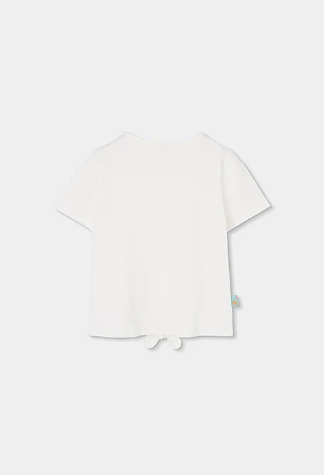 T-shirt cotone bianco bambina