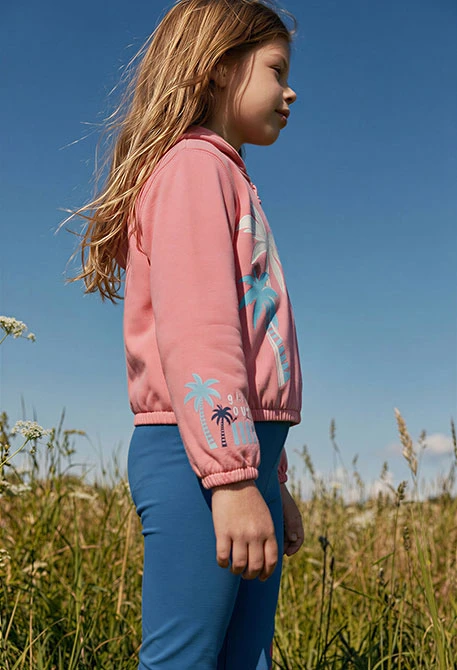 Giacca bimba rosa palme