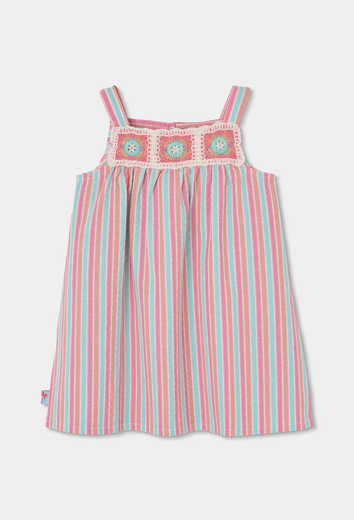 Striped poplin dress