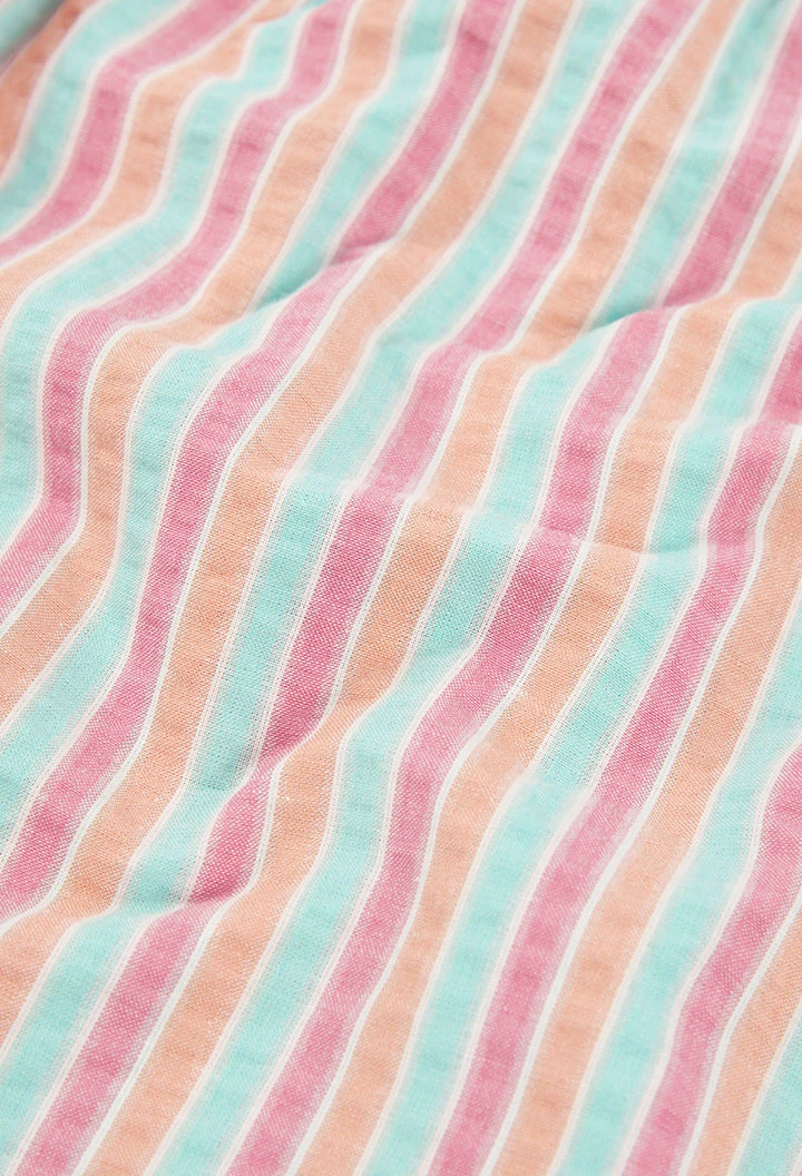 Vestido popelina riscas