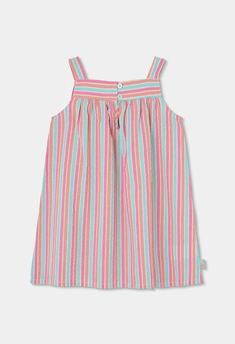 Robe en popeline à rayures