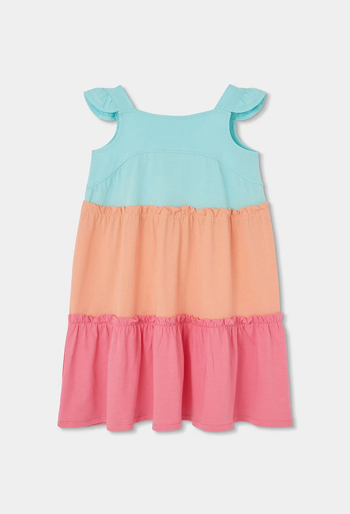 Knit colour block dress