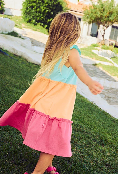 Vestit punt color block
