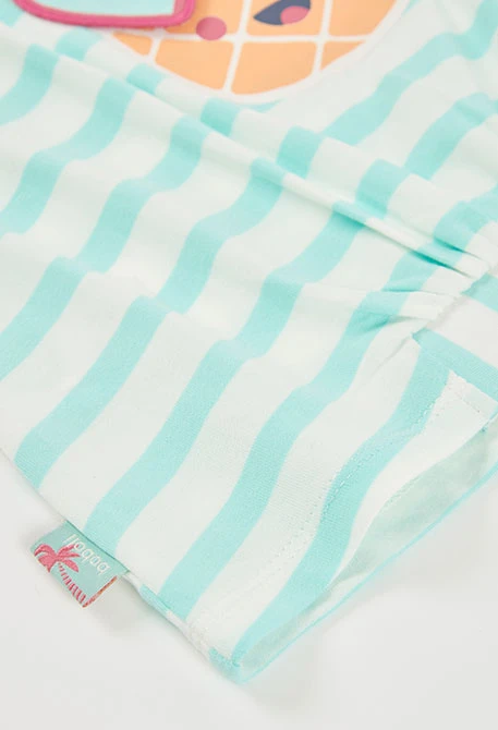 Striped cotton T-shirt for girl