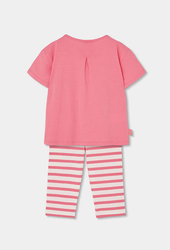 Mädchen Baumwollset rosa