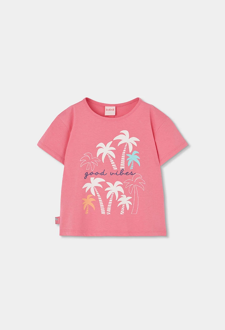 Ensemble fille coton rose