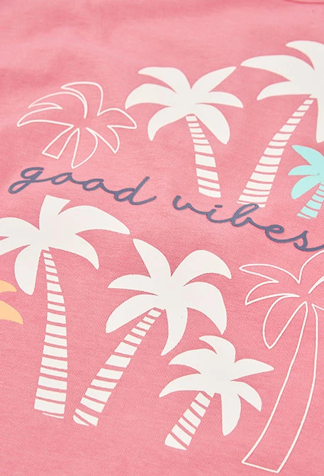 Conjunto niña algodón rosa