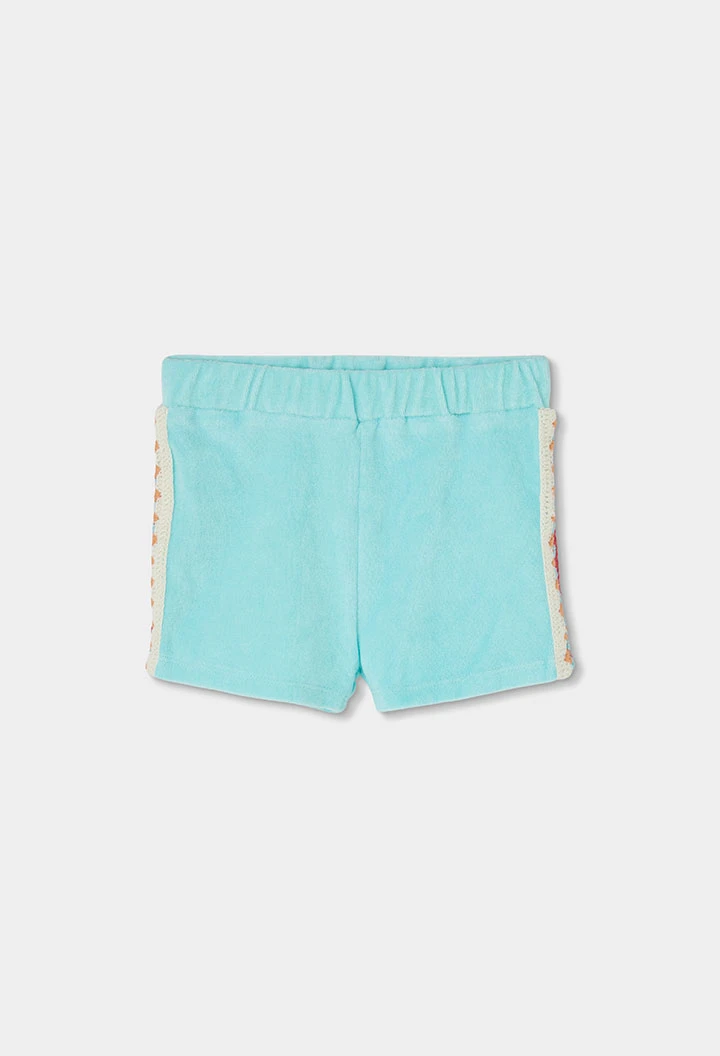 Ensemble fille top et short vert d\'eau