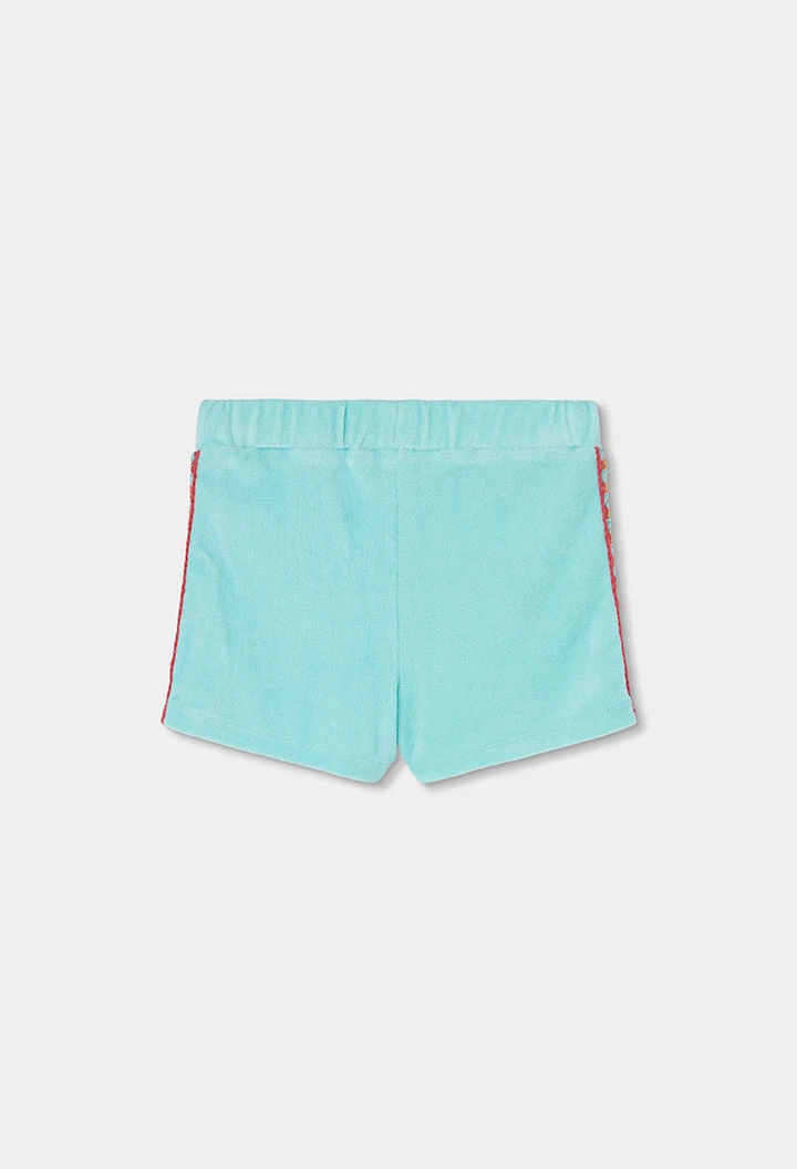 Ensemble fille top et short vert d\'eau