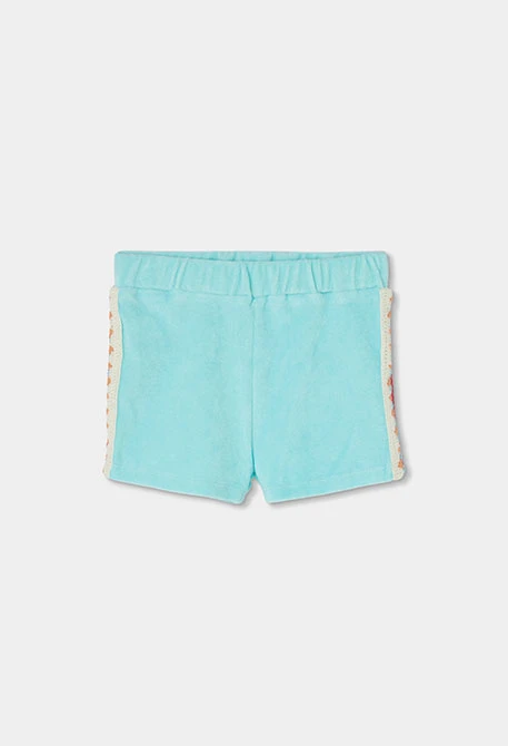 Ensemble fille top et short vert d\'eau