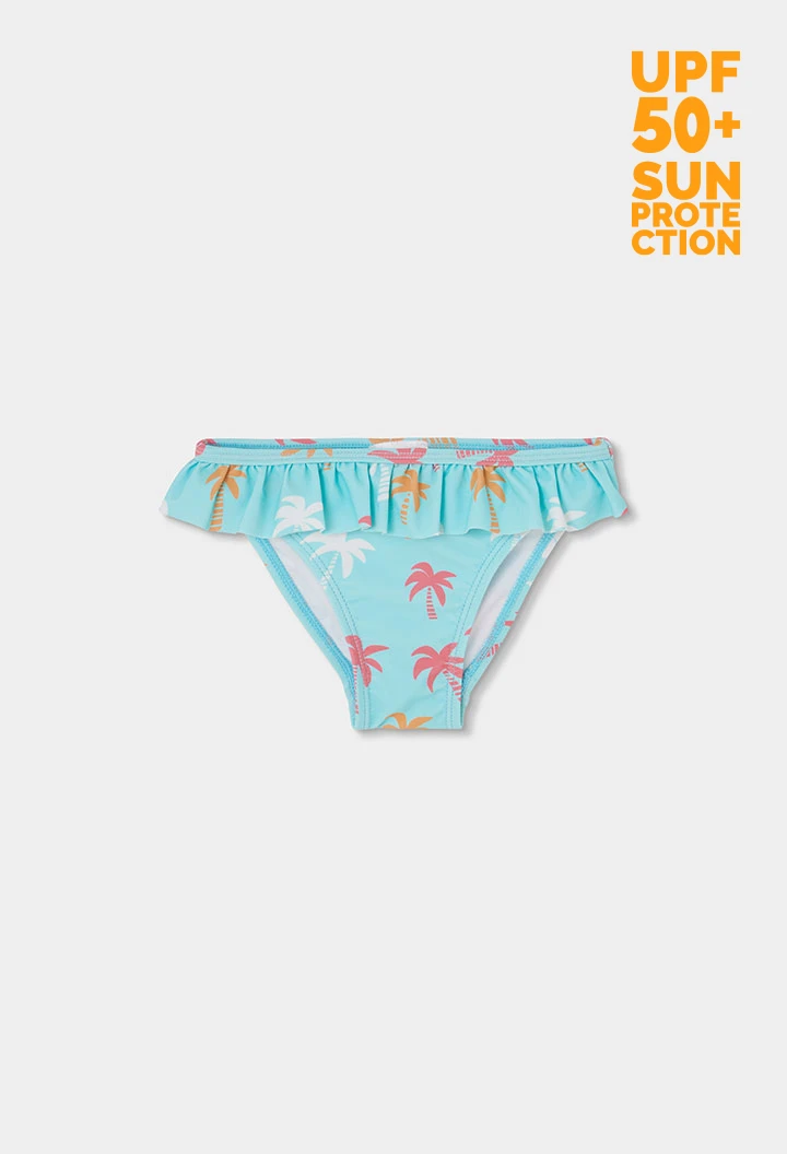 Palm tree print swimsuit UPF50+