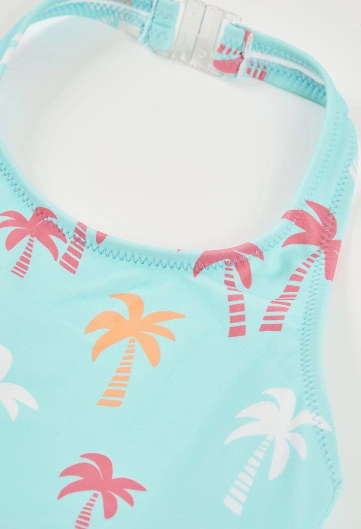 Bañador niña estampado palmeras UPF50+