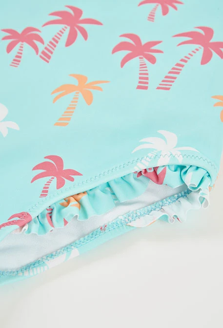 Bañador niña estampado palmeras UPF50+