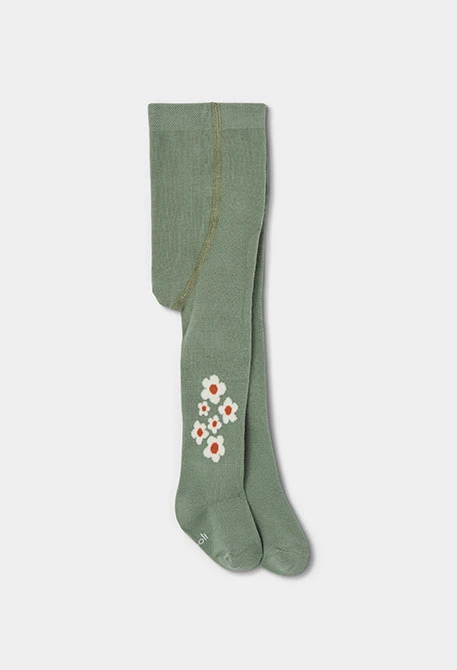 Leotardo verde estampado flores