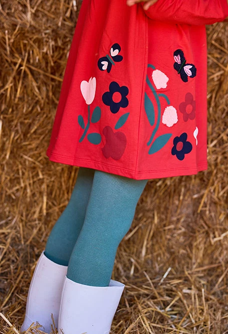 Grüner Blumengemusterter Leotard