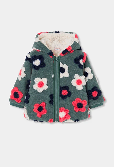 Xandall de pelfa per a nena verd estampat flors