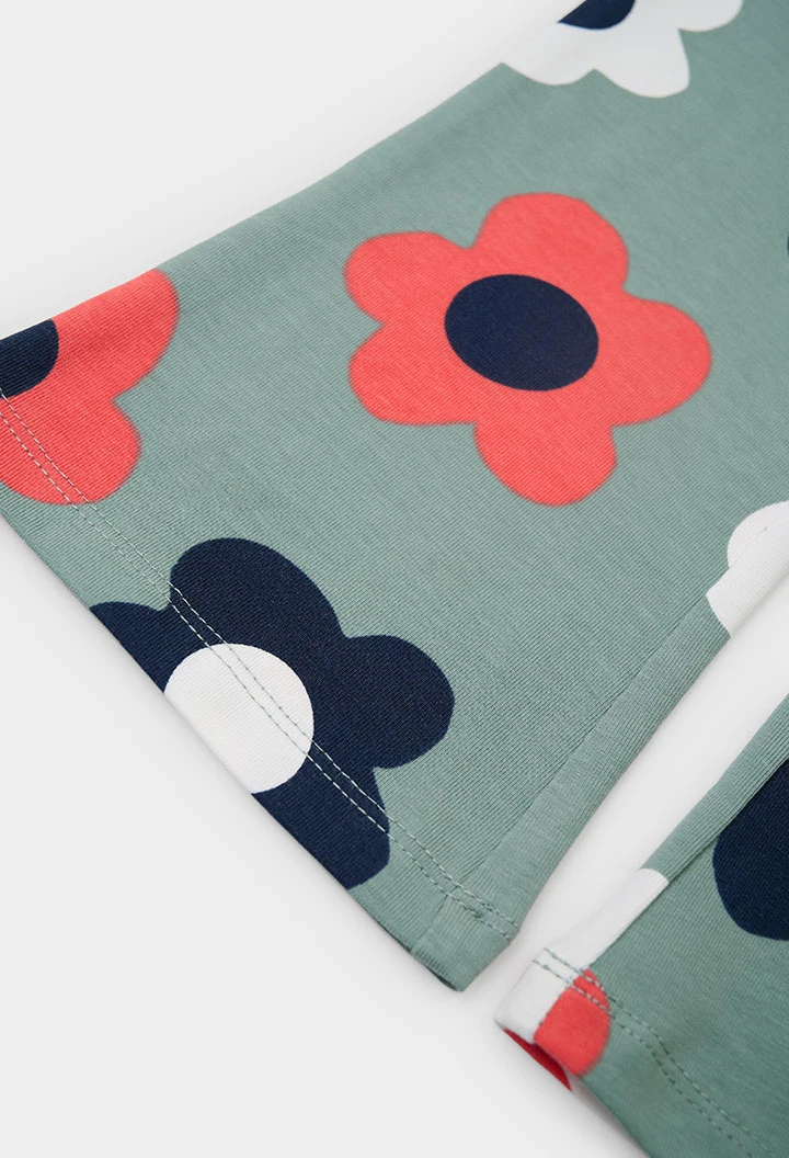 Malles verdes estampades de flors