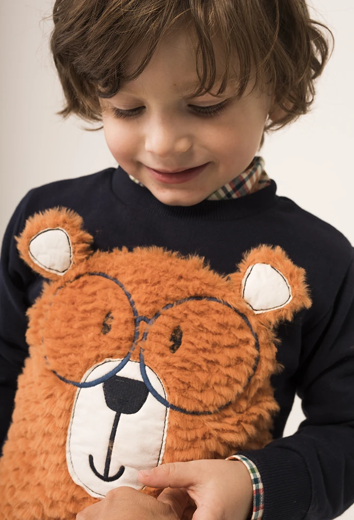 Fleece sweatshirt "bear" for baby boy
