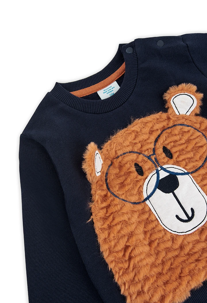 Fleece sweatshirt "bear" for baby boy