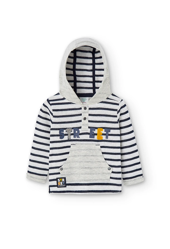 Camiseta punto listada street de bebé niño