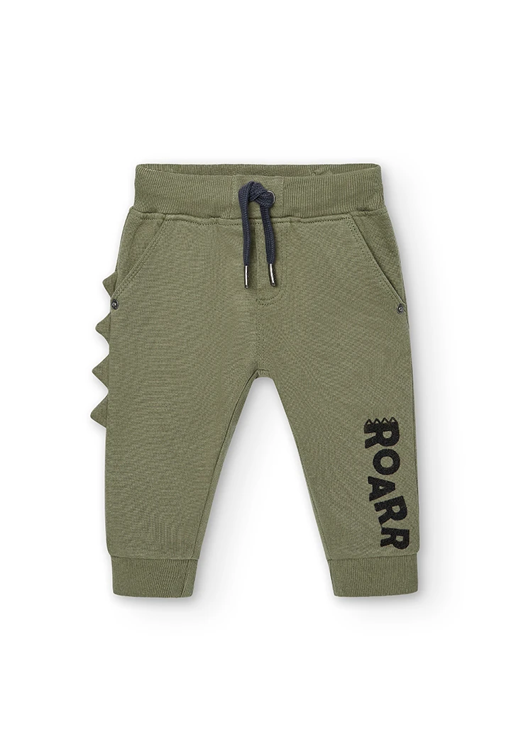 Fleece trousers for baby boy -BCI