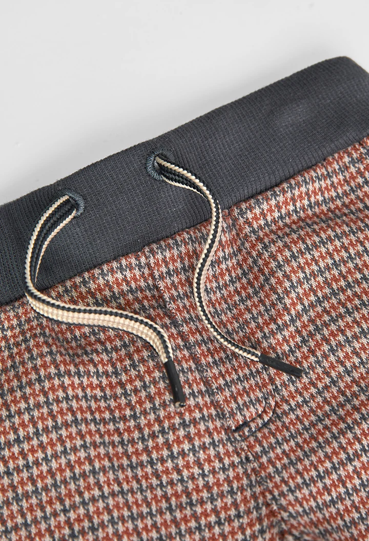 Pantalón punto cuadros de bebé estampado-BCI