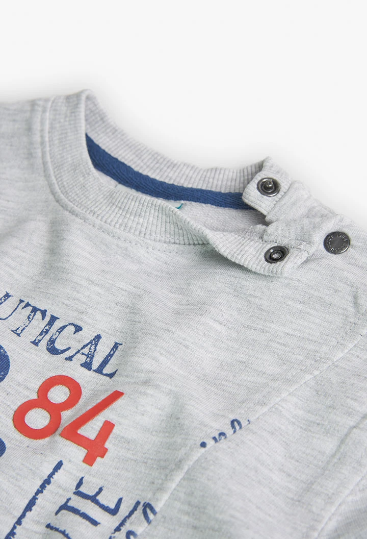 Fleece-Sweatshirt, für Baby-Jungen in Farbe Grau Vigoré