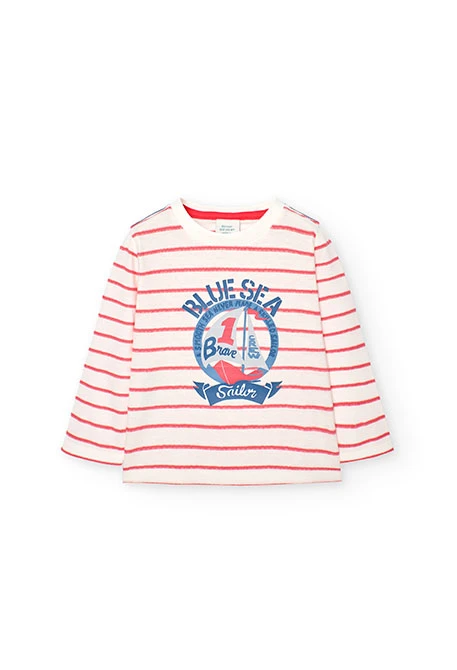 Baby girl's fantasy knit striped t-shirt